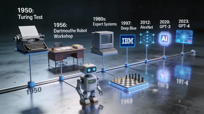 Chronologie de l’IA : de 1950 à aujourd’hui