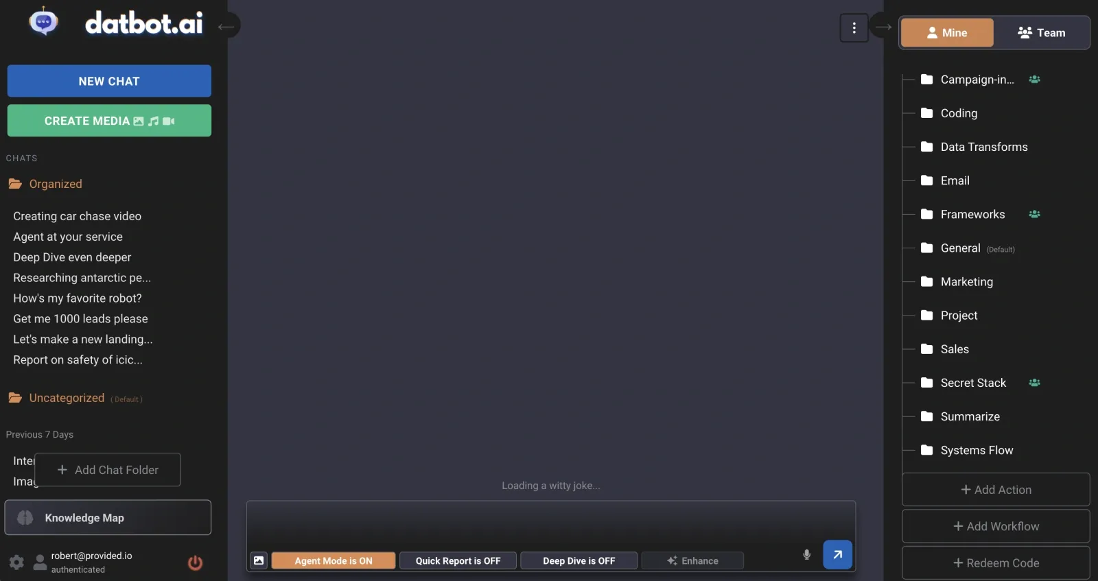 DatBot Interface Overview