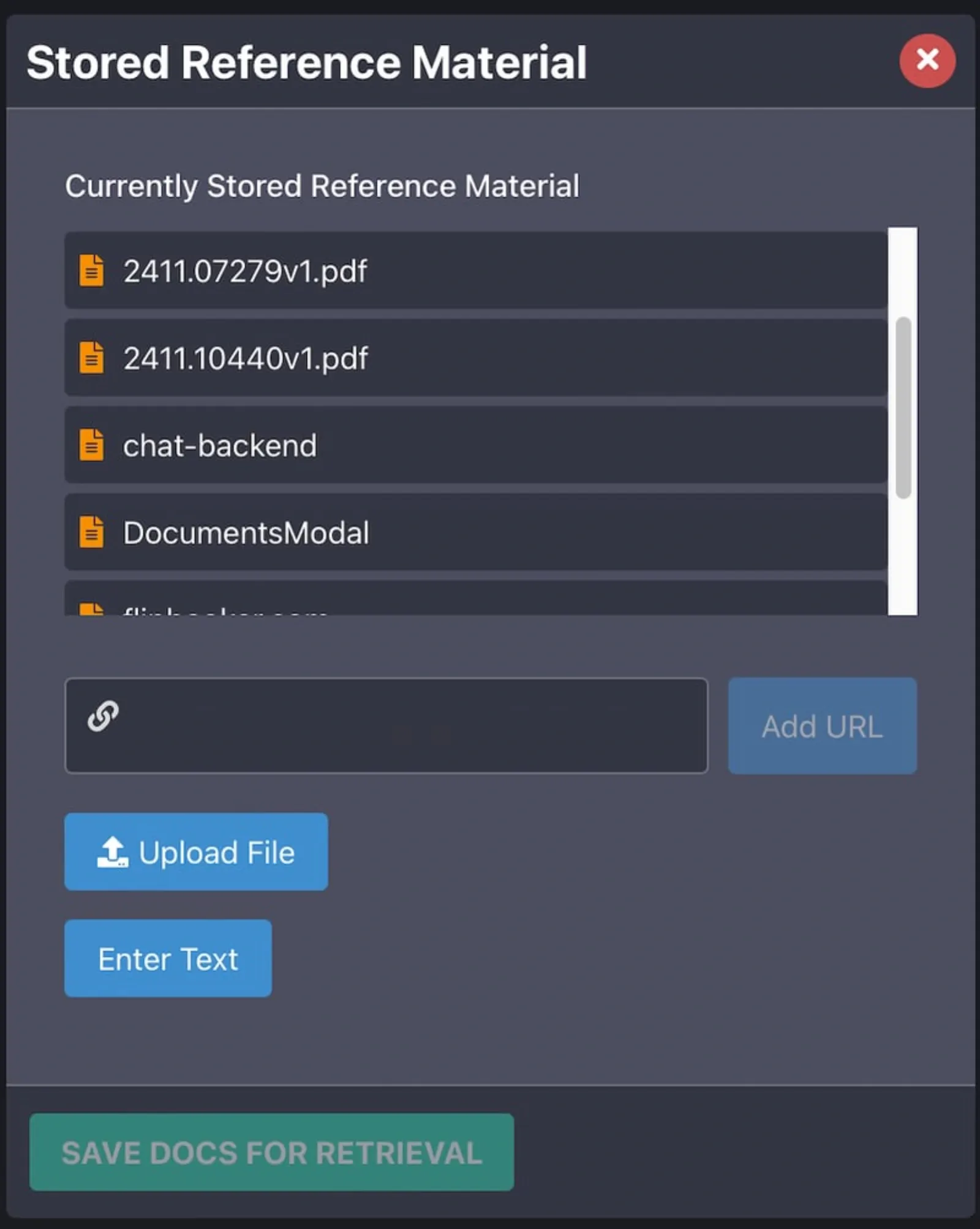 DatBot Knowledge Map Interface